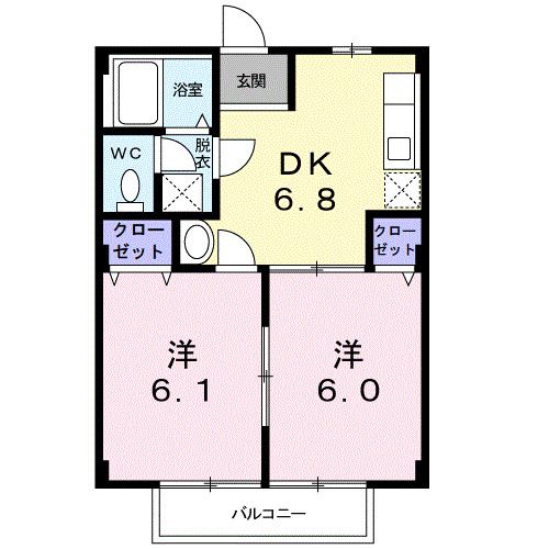 西武池袋線 入間市駅 徒歩12分 2階建 築33年の間取り写真