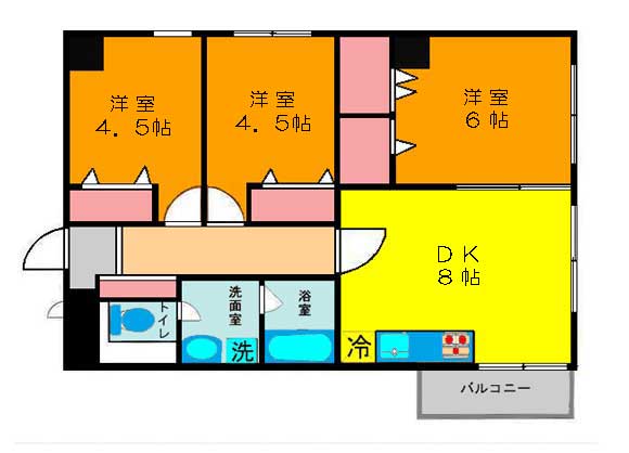 ハイライフ山下町の間取り写真