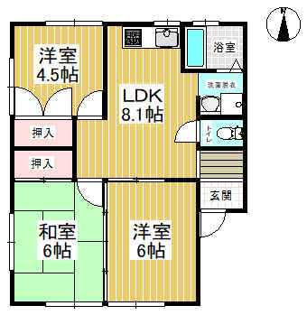 久保泉ハイツＡ棟の間取り