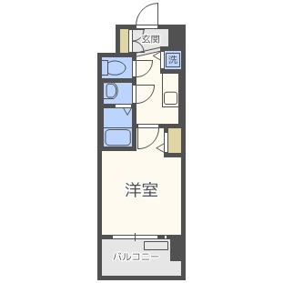 大阪市東淀川区東中島のマンションの間取り