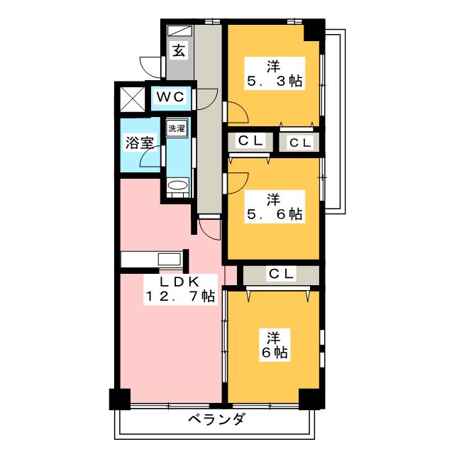 カトゥルセ戸田の間取り