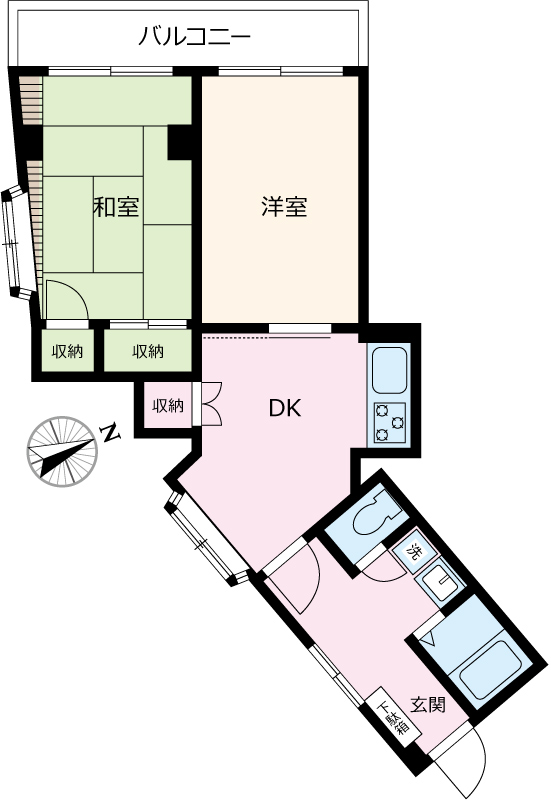 文京区湯島のマンションの間取り