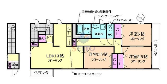 松尾ハイツの間取り