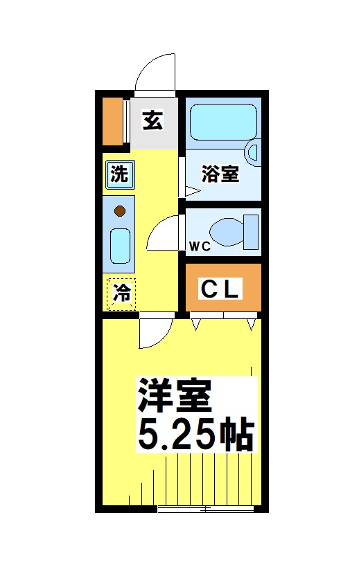 調布市富士見町のアパートの間取り