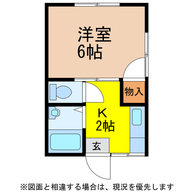 水田コーポの間取り