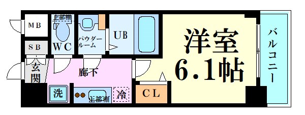 プレサンス南堀江ザ・センスの間取り