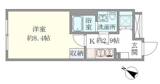 港区赤坂のマンションの間取り