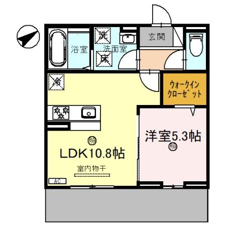 【Ｄ－ＰＬＡＣＥ城西の間取り】