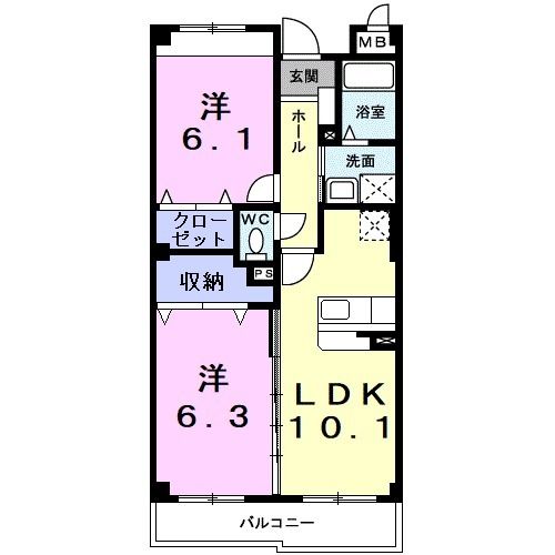 知多郡阿久比町大字植大のマンションの間取り