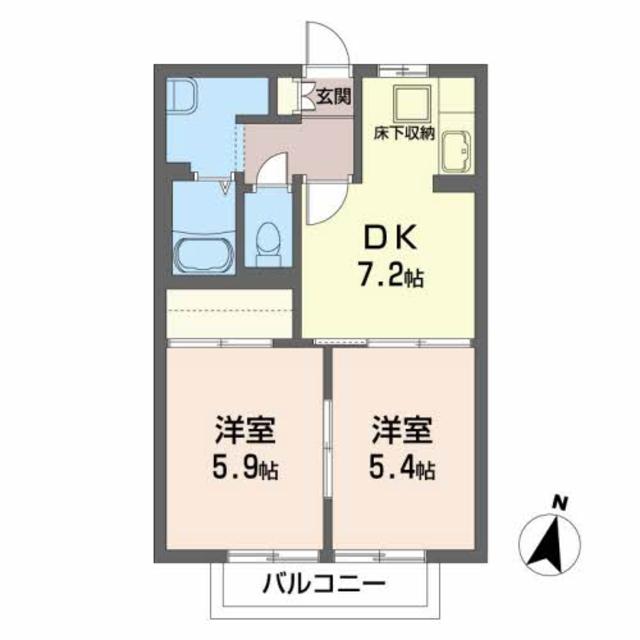 プロンティ袋原Vの間取り