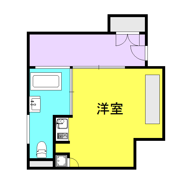 芦屋市精道町のマンションの間取り