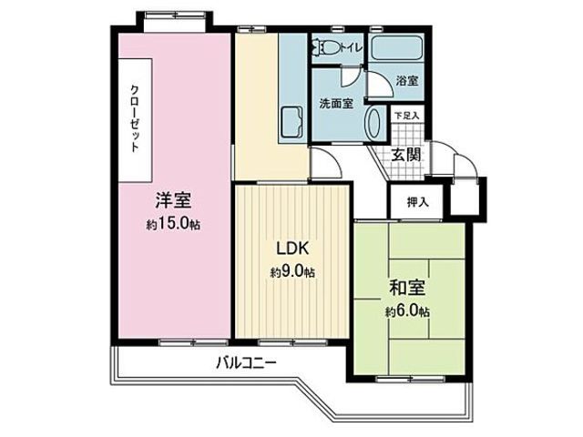 厚木市毛利台のマンションの間取り