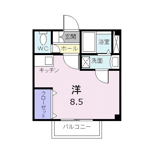 【浅口市鴨方町六条院中のアパートの間取り】