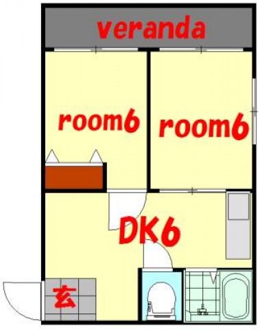 広島市西区中広町のマンションの間取り