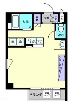 高松市末広町のマンションの間取り