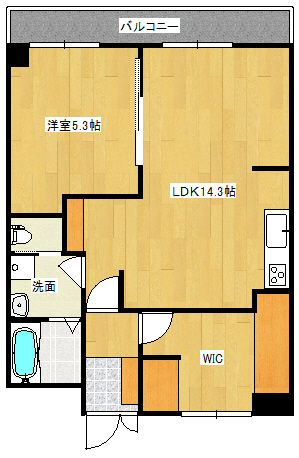 新潟市中央区天神尾のマンションの間取り