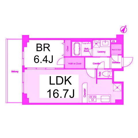 【横浜市港北区大豆戸町のマンションの間取り】