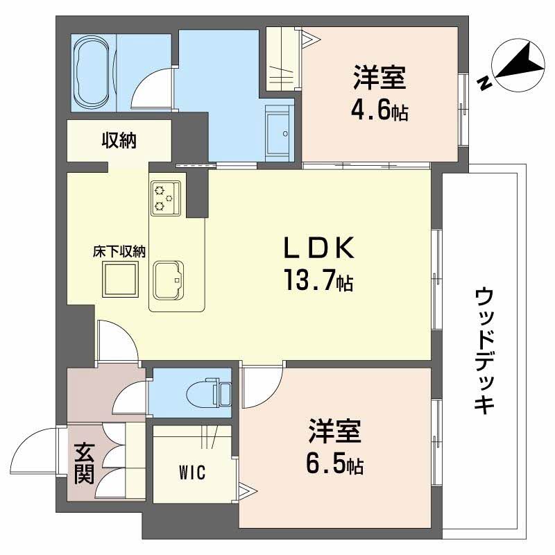 【仮）徳次町シャーメゾンの間取り】