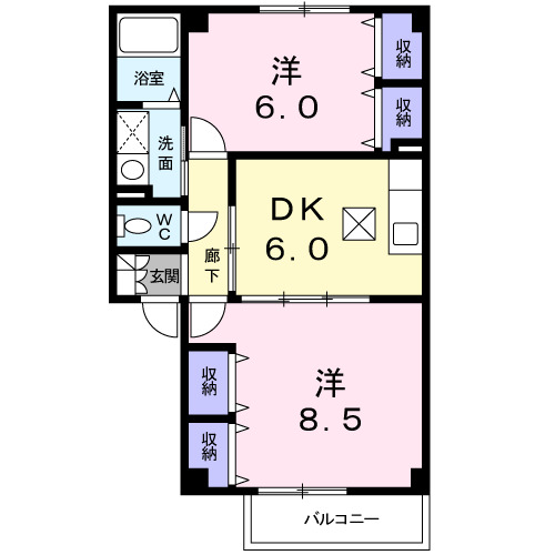 サンコリーヌAの間取り