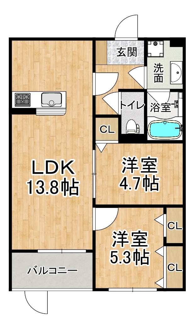 クレアトゥールの間取り