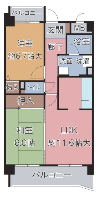 インペリアルコート星田の間取り