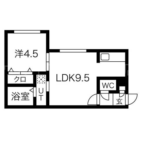 札幌市豊平区美園十条のマンションの間取り