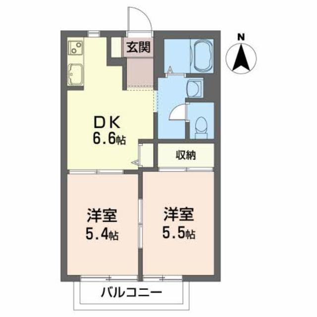 チーサー富田　Ａの間取り