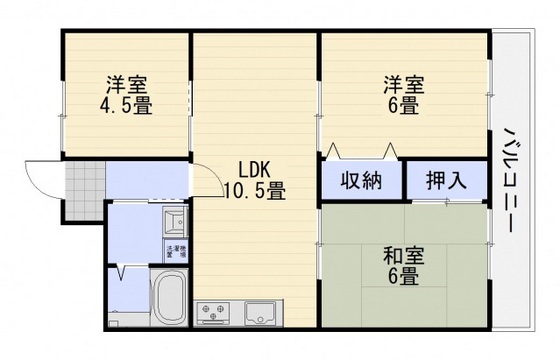 広島市安佐南区八木のマンションの間取り