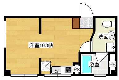 広島市南区南大河町のマンションの間取り