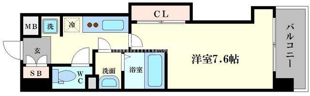 ラグゼ難波西IIIの間取り