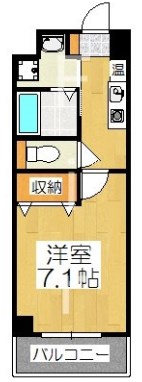 京都市南区東九条西山町のマンションの間取り