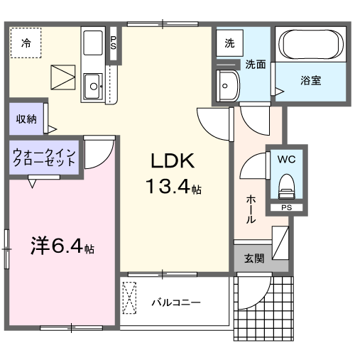 【サンヒルズＢの間取り】