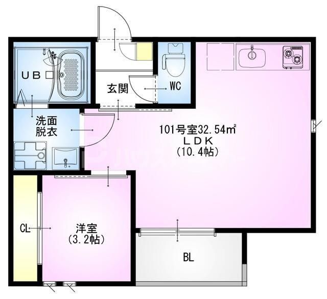 【さいたま市北区土呂町のアパートの間取り】