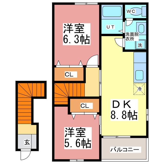 フューチャー　コートＢの間取り