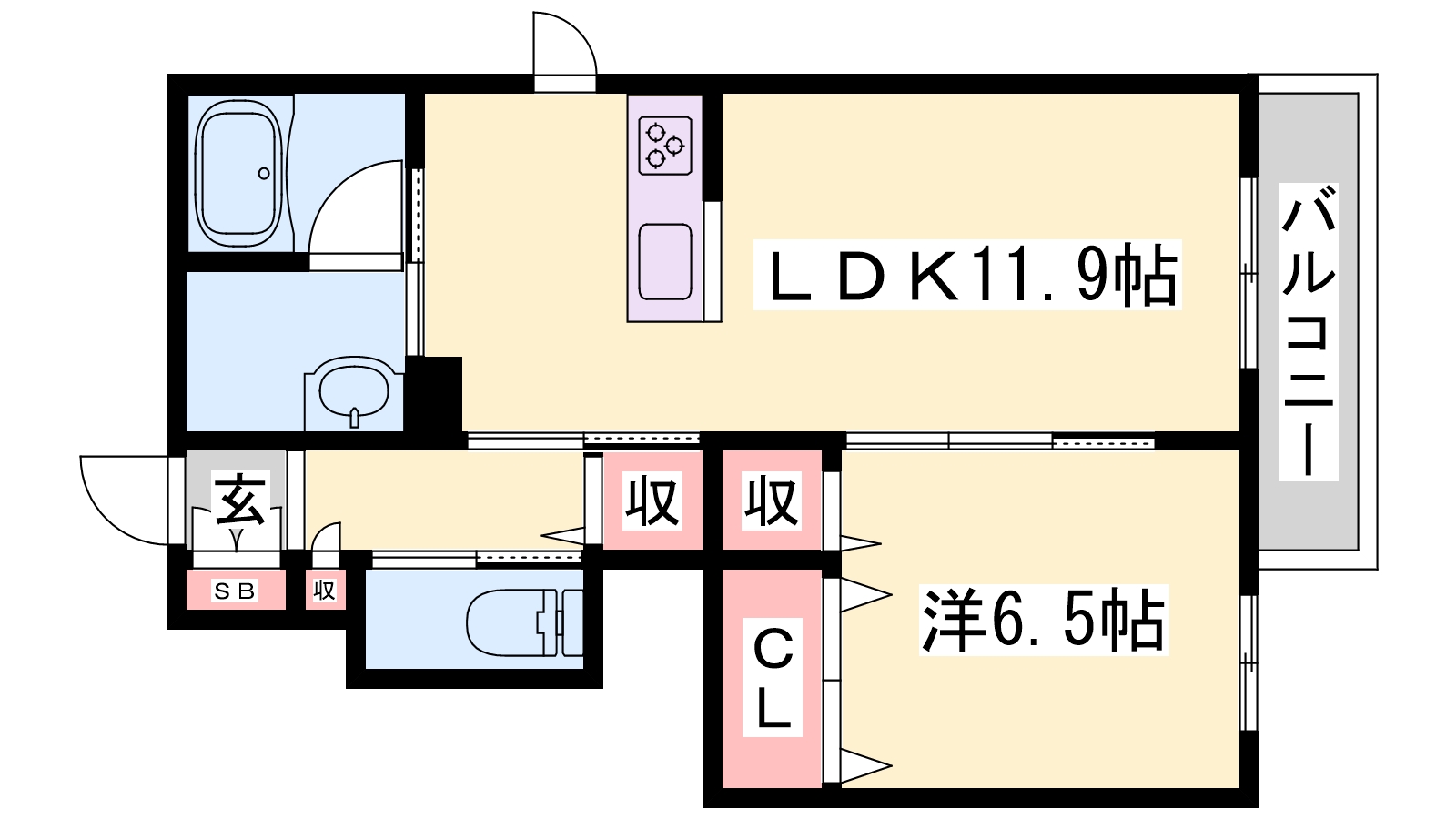 加東市天神のアパートの間取り