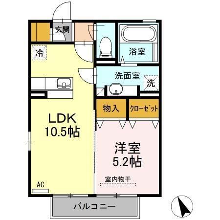 グランソレイユ伊勢の間取り