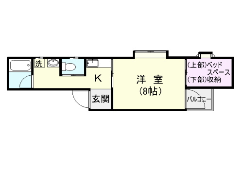 鹿児島市下荒田のマンションの間取り