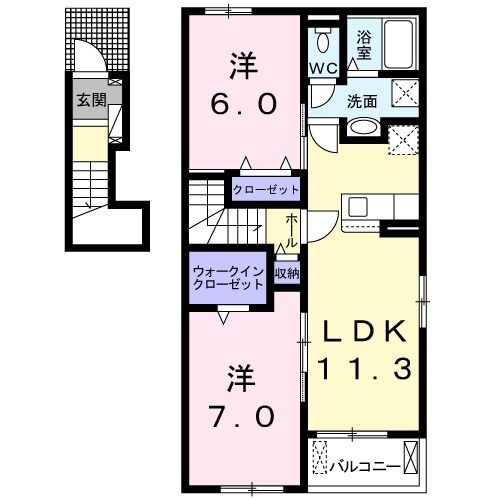 ドエル　Ｆ．Ｔ．Ｋ　I番館の間取り