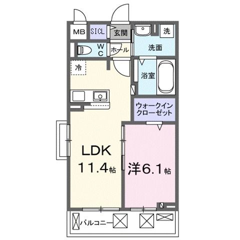 上笠４丁目アパート（０２７６１８１０１）の間取り