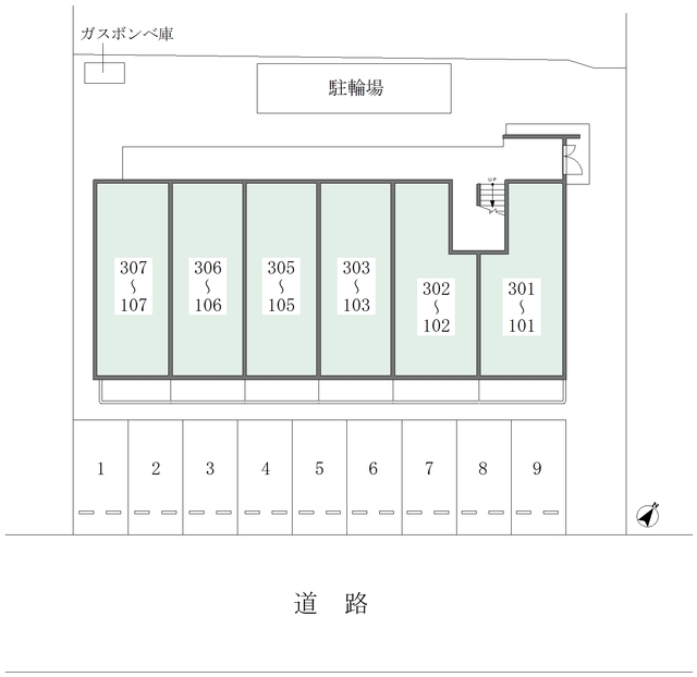 【市原市君塚のマンションの駐車場】