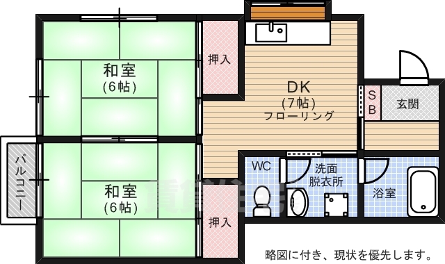 渡辺荘の間取り