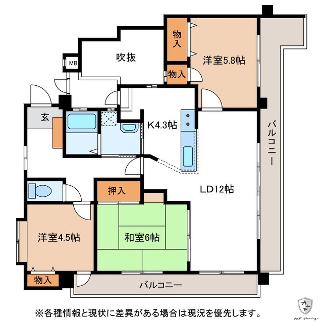 加茂郡坂祝町加茂山のマンションの間取り