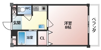 羽曳野市栄町のマンションの間取り