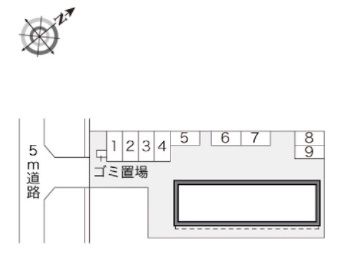 【武蔵村山市残堀のアパートの駐車場】