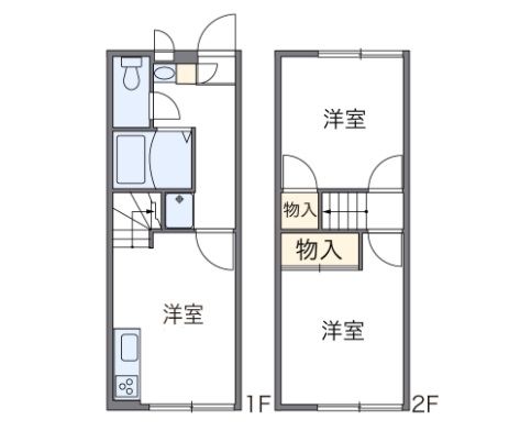 武蔵村山市残堀のアパートの間取り