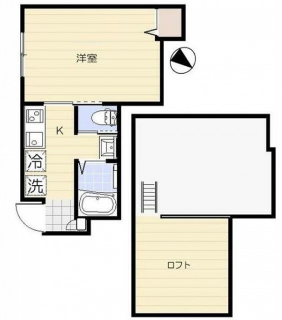 大田区北嶺町のアパートの間取り