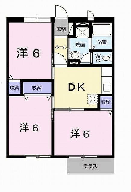 加古川市東神吉町西井ノ口のアパートの間取り