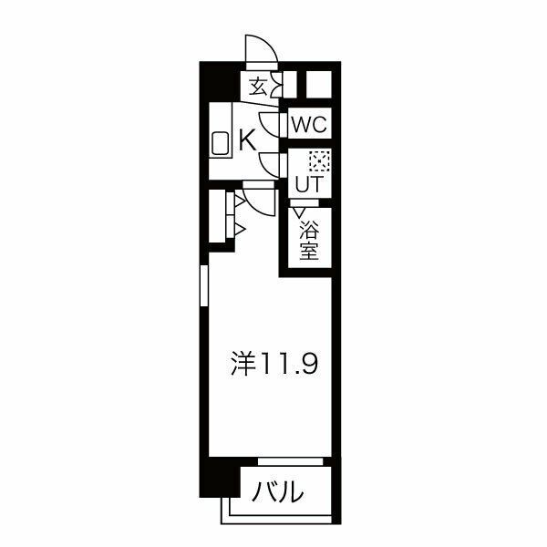 大阪市浪速区浪速東のマンションの間取り