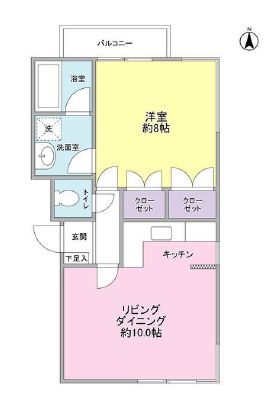 世田谷区弦巻のマンションの間取り