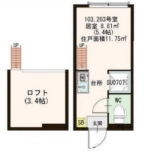 ソレイユ新宿の間取り